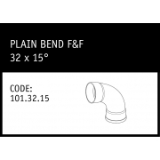Marley Solvent Joint Plain Bend F&F 32 x 15° - 101.32.15
